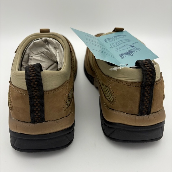 NIB The Walking Company River Taupe Nubuck Leather Slide On Walking Shoes - Picture 4 of 14